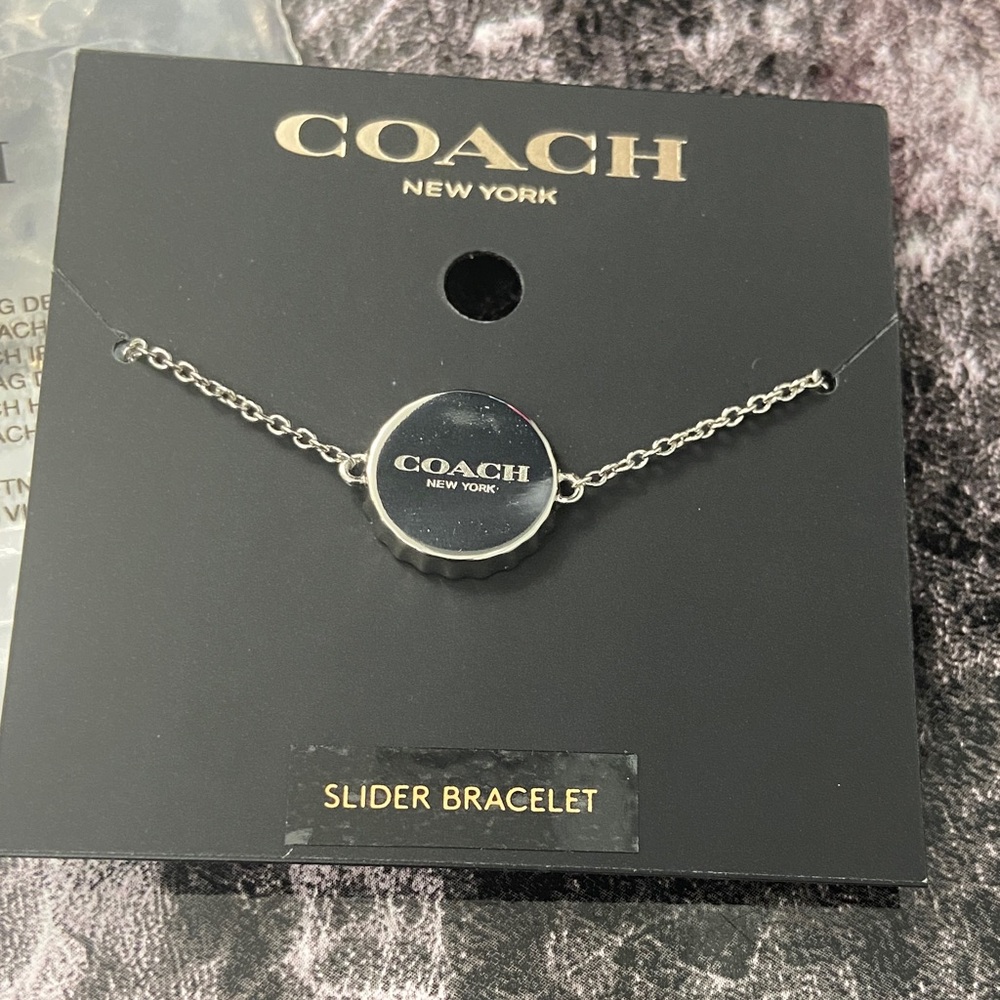 Coach Bottle Cap Slider Bracelet NWT - Picture 2 of 4